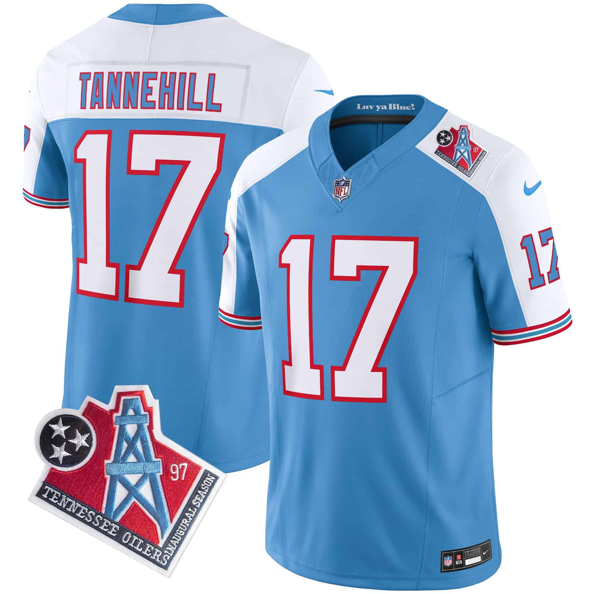 Men Tennessee Titans #17 Tannehill Light Blue 1997 Throwback 2024 Nike Limited Vapor NFL Jersey style 1->indianapolis colts->NFL Jersey